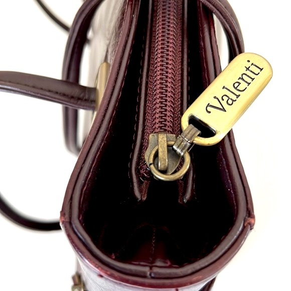 VALENTI. TOTE WORK VINTAGE LUXURY BAG IN GENUINE LEATHER. Italian Brand - Picture 5 of 9